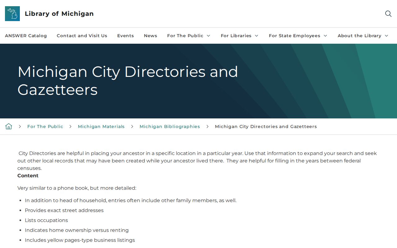 Oakland County city directory guide for Polk and criss-cross research