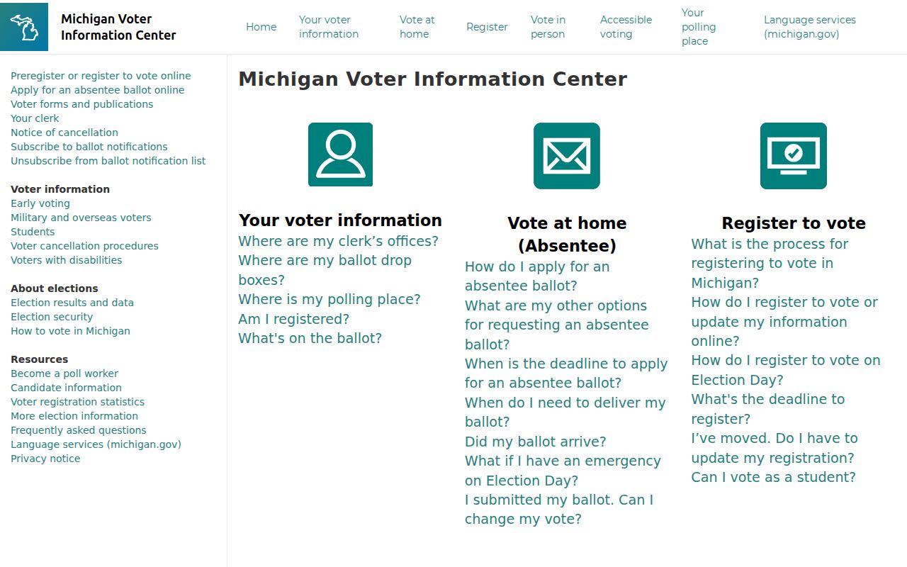 Oakland residents directory Michigan voter information search