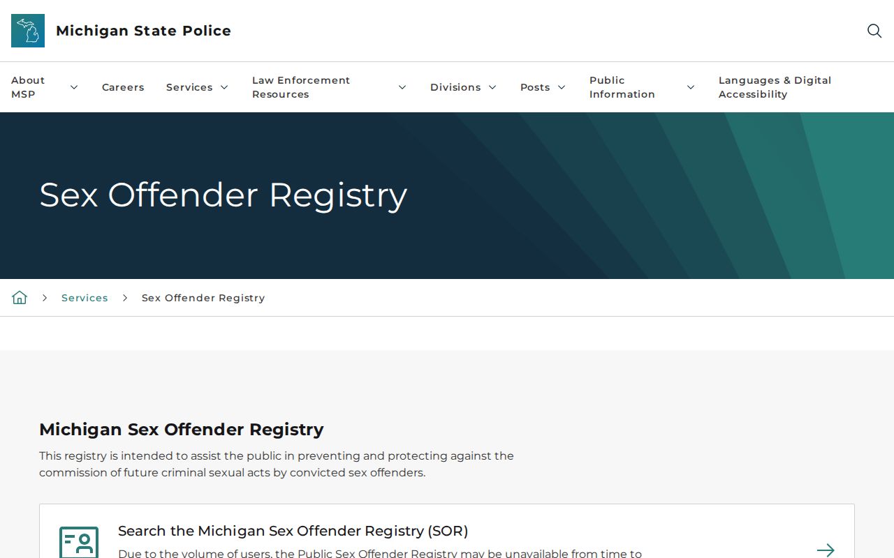 Oakland County ZIP directory Michigan PSOR ZIP search