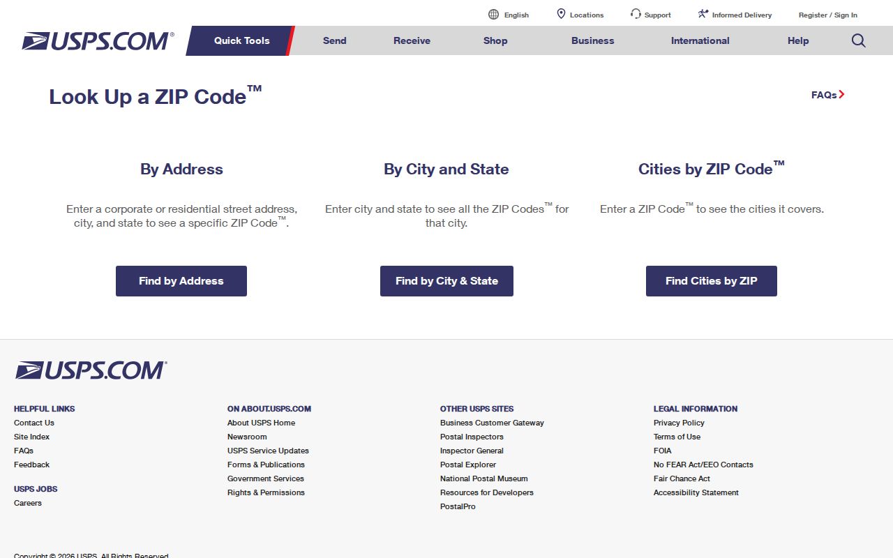 Oakland County ZIP directory USPS delivery point lookup